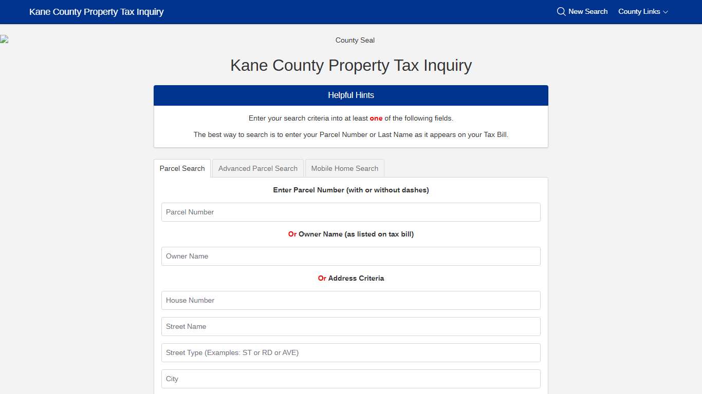 Kane County Property Tax Inquiry
