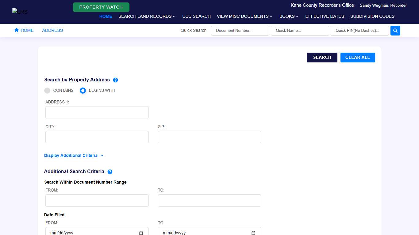 Land Records Search